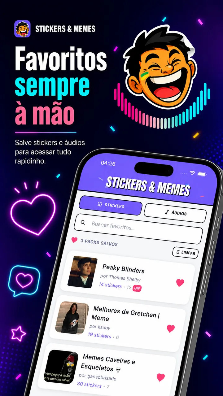 Tela de favoritos